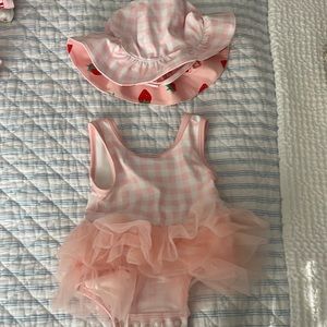 Tucker + Tate tutu swimsuit + hat